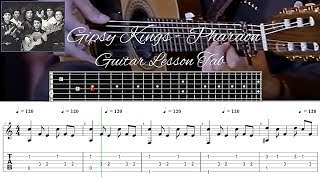 Gipsy Kings  Pharaon Guitar Lesson Tab [upl. by Besse874]