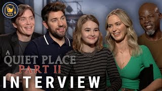 quiet place 2 Cast Interview [upl. by Netsirhc]