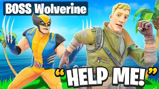 I Pretended to be BOSS Wolverine In Fortnite [upl. by Byers]