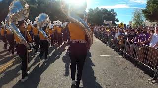 LSU TIGER BAND 2022 March down Victory Hill ALABAMA [upl. by Anelehs]