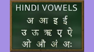 Hindi Vowels Pronunciation  Learn Hindi Alphabets [upl. by Sukcirdor]