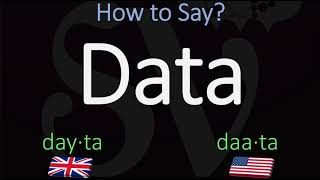 How to Pronounce Data  British Vs American Pronunciations [upl. by Colp]