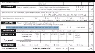 Administration of the Montreal Cognitive Assessment [upl. by Jat]