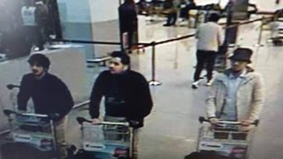 Police Footage may show Brussels airport bombers [upl. by Anam573]