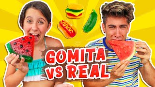 GOMITA GIGANTE vs COMIDA REAL 🍉🍭 ¡EXTREMO GIANT GUMMY vs REAL  Alejo Igoa [upl. by Zeuqram]