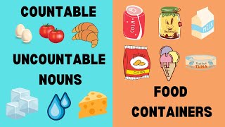 Countable and Uncountable nouns  some  any  Food containers Class 15 [upl. by Ylyl]