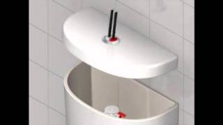 How To Change a toilet Push Button Ideal Standard amp Armitage Shanks [upl. by Cash]