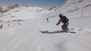 Frühlingsskilauf in Ischgl Tirol Österreich  Schneebericht am 2132014 [upl. by Ahsaetan]