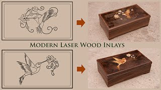 Modern Laser Marquetry and Wood Inlay Technique [upl. by Thibaut]