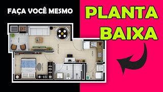 COMO FAZER uma PLANTA BAIXA online  RÁPIDO e FÁCIL  2D3D [upl. by Ennairac434]