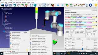 CURSO DE PROGRAMACION UNIVERSAL ROBOTS Y ROBODK Ejercicio 1  Pegamento 4 líneas [upl. by Kriste]