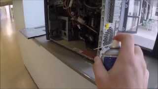 Using compressed air to clean a PC [upl. by Clarette748]