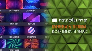 Resolume Avenue amp Arena Overview amp Tutorial Resgen Generative Visuals [upl. by Leibrag]