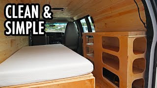 A Clean and Simple Cargo Van Camper BuildConversion Chevy Express [upl. by Issi]