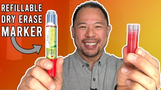 Refillable Pilot V Board Dry Erase Marker Review  Office Life Hacks  Marker Hacks  Ed Tchoi [upl. by Nichols]