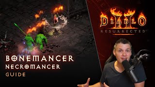 Diablo II Resurrected  Bone Necromancer Guide [upl. by Noedig]