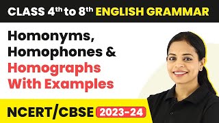 Homonyms Homophones amp Homographs With Examples  Class 4  8 English Grammar [upl. by Adiaj]