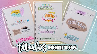 10 TÍTULOS BONITOS para apuntes bonitos ✄ Barbs Arenas Art [upl. by Henden806]