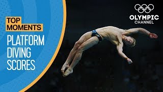 Top 3 Olympic 10M Platform Diving Scores Ever  Top Moments [upl. by Feldman]