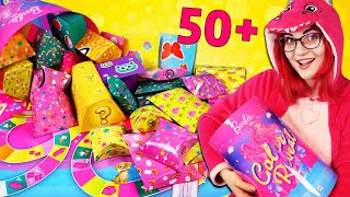 GRAM w OTWIERANIE 50 NIESPODZIANEK 🎲 Piżama Party Barbie Color Reveal 🛌 [upl. by Eydnarb]