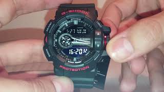 GShock GA400 manual 5398 to set time and calibration [upl. by Hopfinger256]