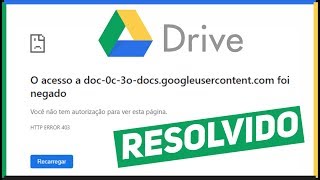 NÃO CONSIGO BAIXAR ARQUIVOS NO GOOGLE DRIVE  Resolvido [upl. by Notlrak534]