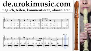 Blockflötenunterricht B Harry Potter  Hedwigs Theme Noten Lernen umi995 [upl. by Mello]