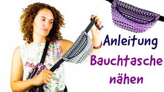 Bauchtasche nähen  Nähanleitung und Schnittmuster [upl. by Wadleigh]