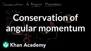 Conservation of angular momentum  Torque and angular momentum  AP Physics 1  Khan Academy [upl. by Dorsman]