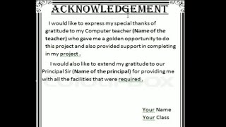 How to Make Acknowledgement for Project on MS Word [upl. by Leonanie]