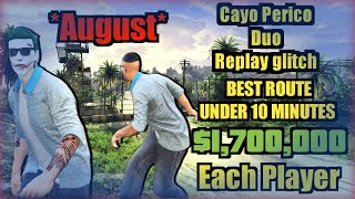 Cayo Perico REPLAY GLITCH DUO All New Easy Path August Updated [upl. by Petracca386]