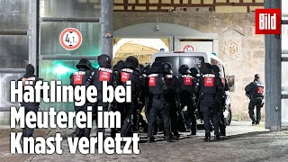 Gefängnismeuterei Polizei stürmt Knast in Thüringen  JVA Untermaßfeld [upl. by Aidil]