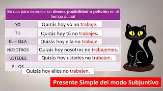 MODO SUBJUNTIVO SIMPLE [upl. by Caresse]