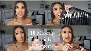 10 Makeup Essentials Beginners NEED To Have  TUTORIAL [upl. by Berg]